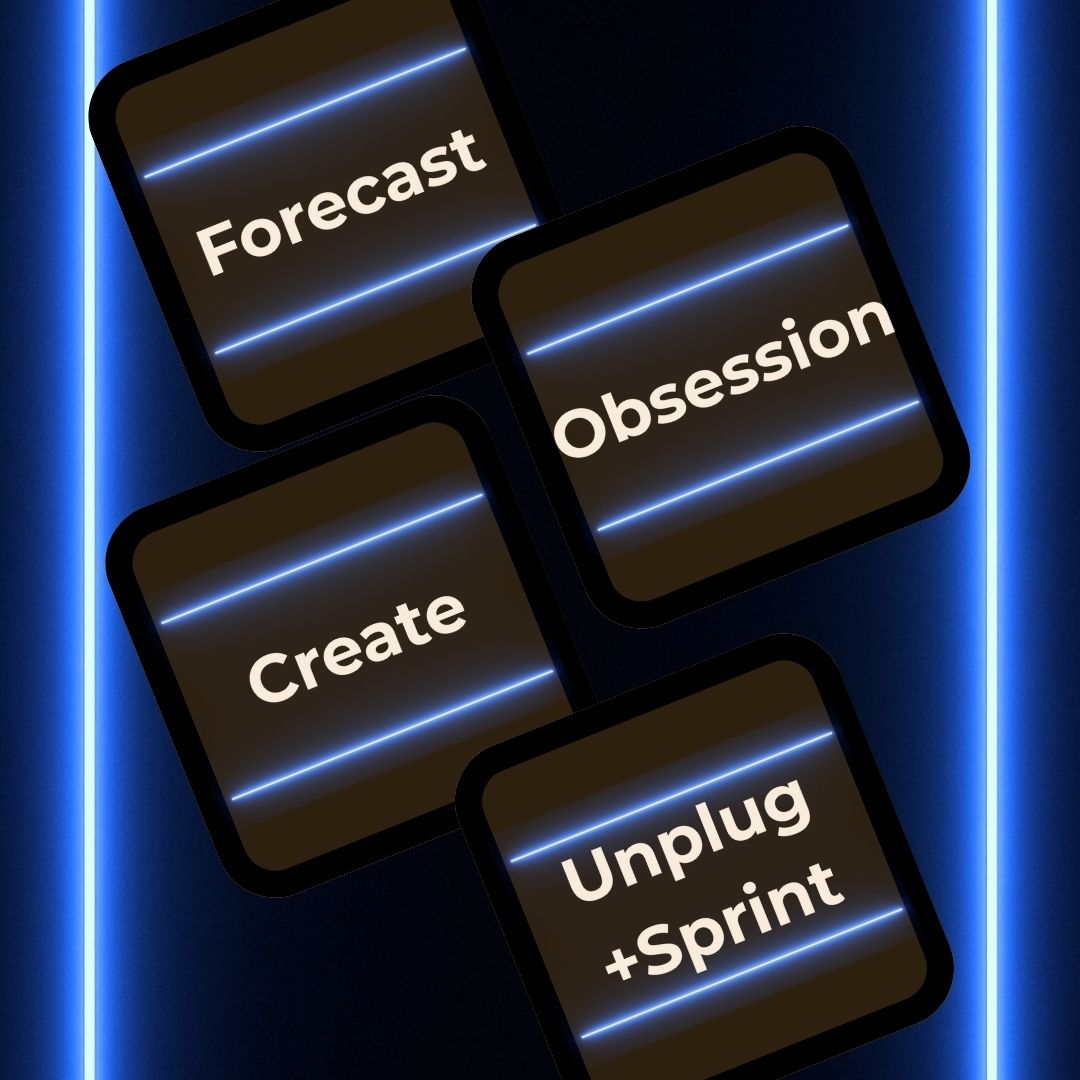 The F.O.C.U.S. method — Forecast, Obsession, Create, Unplug, Sprint phases